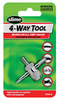 Slime 2044-A Tire Valve Tool, 4 Ports/Ways, Steel