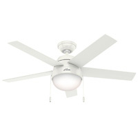 Anslee 46" Indoor Fresh White Ceiling Fan with Light