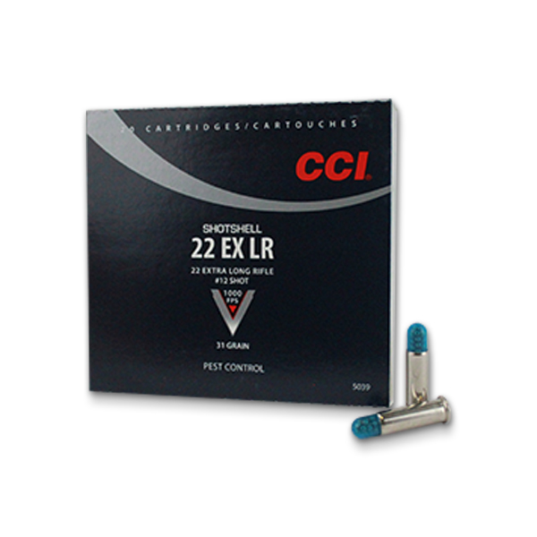 CCI Pest Control .22 EX LR 31GR #12 Shotshell 20 Rounds