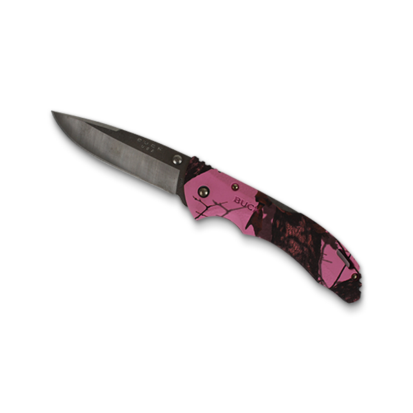 Buck 286 Bantam BHW Mossy Oak  3.6" Folding Pocket Knife Pink
