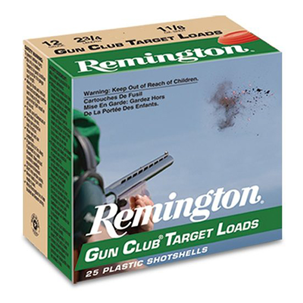 Remington Gun Club Target Loads 12GA #8 2-3/4" 1-1/8oz 25 Rounds