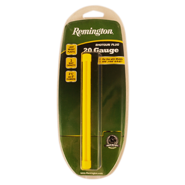 Remington 870, 1100, 1187 Magazine Plug  Yellow 3" 20 GA