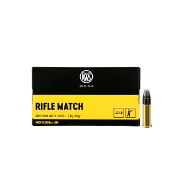 RWS Rifle Match 22LR 40GR Box Of 50