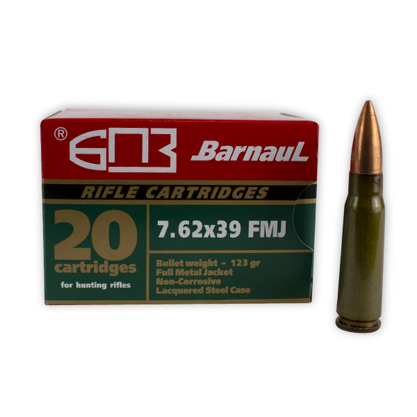 Barnaul Rifle 7.62x39 123GR Full Metal Jacket 20 Rounds