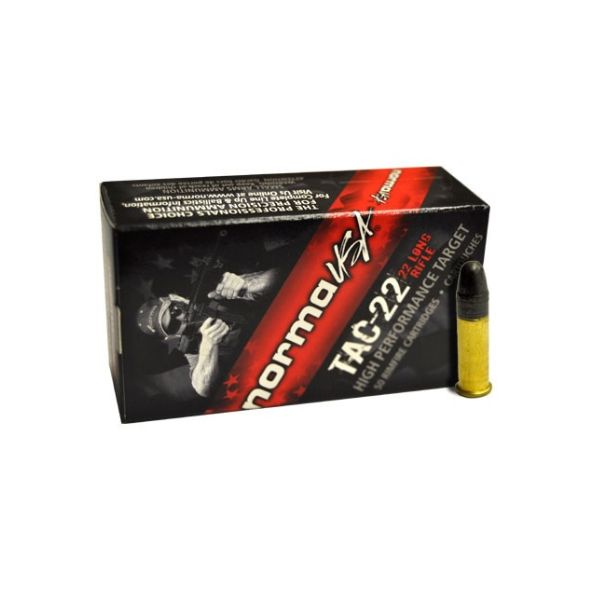 Norma TAC-22 22LR 40gr Lead Round Nose 50 rd box