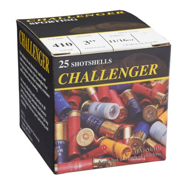 Challenger Game & Sporting .410GA #4 Lead High Brass 3" 11/16oz 25 Rounds