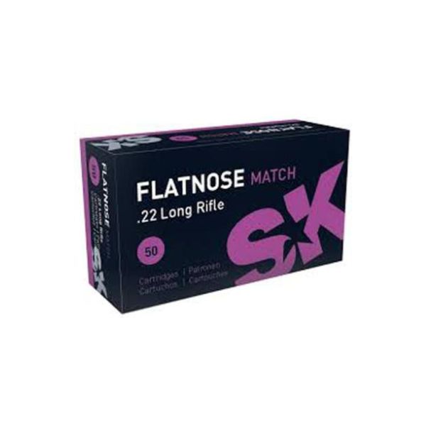 SK Flatnose Match Ammo 22LR 40gr Lead Flat Nose  - Box Of 50