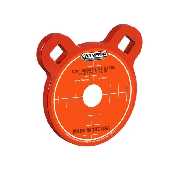 Center Mass 4" Gong Pistol AR500 Steel Target