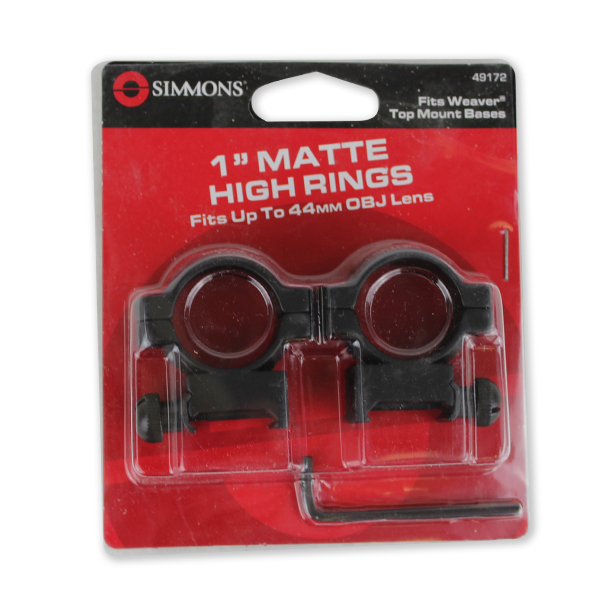 Simmons  1" High Scope Rings Black