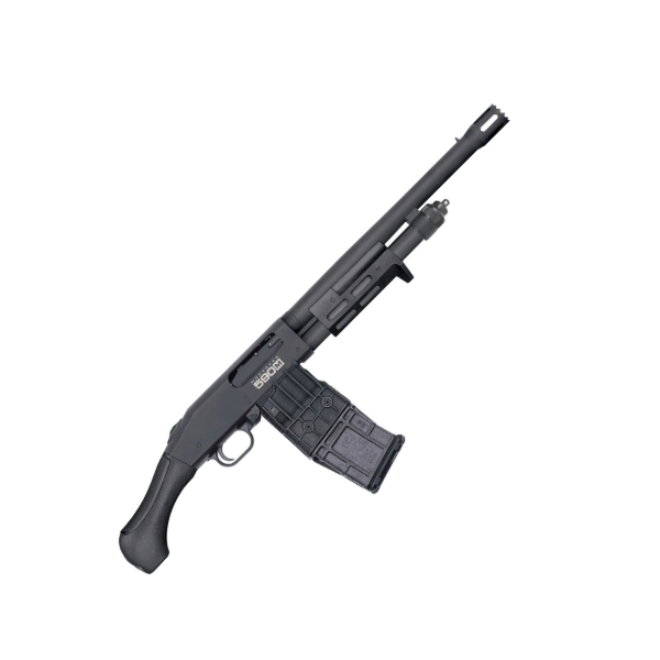 Mossberg 50217 590M Breacher Pump Action Shotgun, 12 Ga, 14" Bbl, Blk Syn,