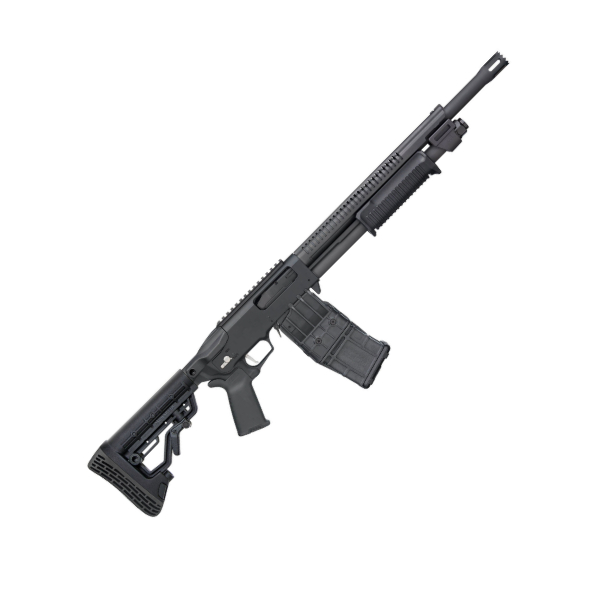 Mossberg 50218 590RM Pump Action Shotgun, 12 GA, 18.5" Bbl, Blk 6 Pos Syn