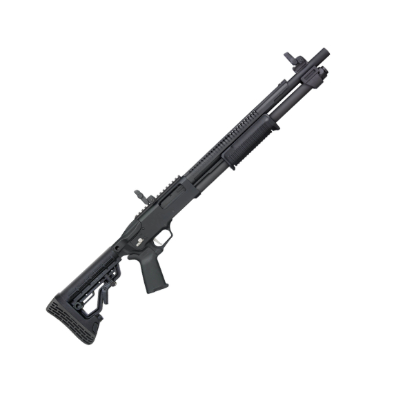 Mossberg 50762 590R Pump Action Shotgun, 12GA, 18.5" Bbl, Mil Spec Adj Stk,