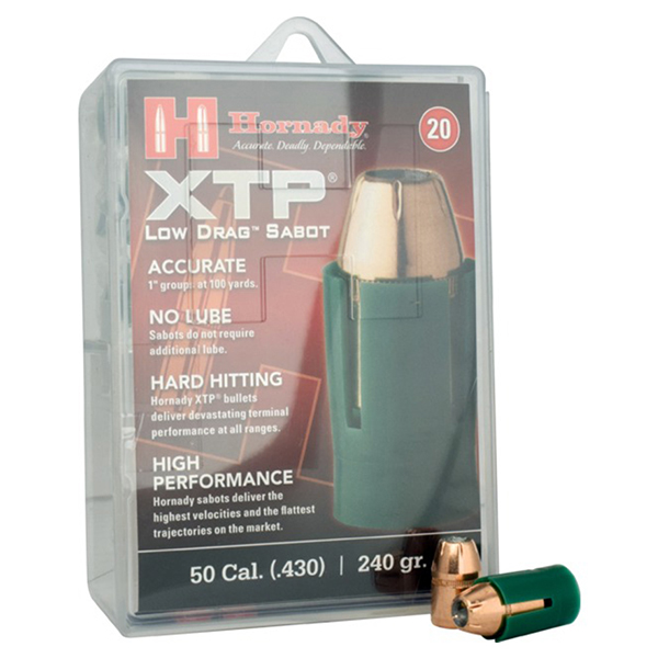 Hornady XTP Sabot .50 CAL 240GR Jacketed Hollow Point 20 Rounds