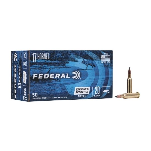Federal AE Varmint and Predator .17 Horn 20GR Tipped Varmint Point 50 Rounds