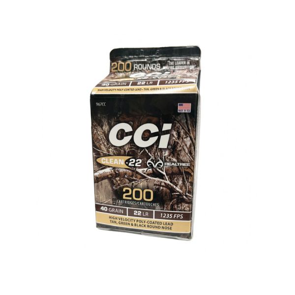 CCI Clean 22 Realtree 22LR 40GR HV 200RD Pack