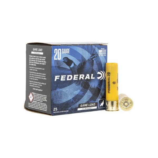 Federal Game-Shok High Brass 20 Gauge 3" 1 1/4 OZ 1300 Fps 6 Shot 25 Bx