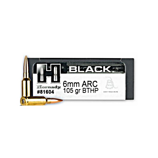 Hornady 6MM ARC 105GR BTHP Match Black
