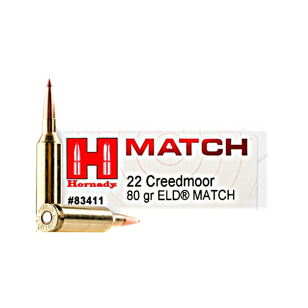 Hornady Match 22 Creedmoor 80 Grain 20RNDS