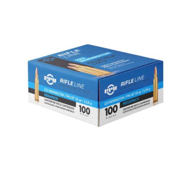 PPU 223 Rem FMJBT 55GR 100RNDS