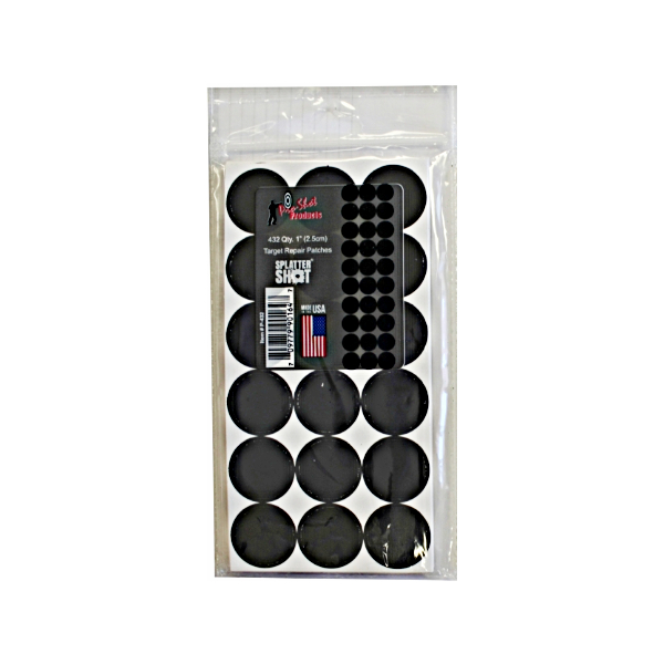 SPLATTER SHOT 1" REPAIR PATCHES BLACK 216/PKG