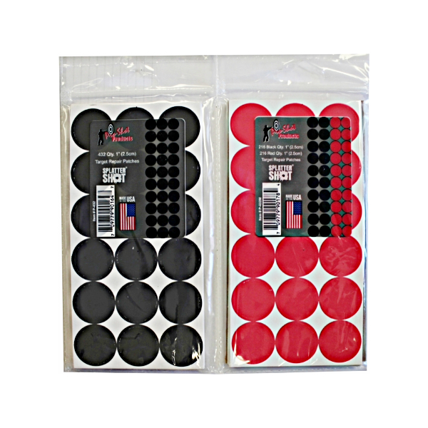 SPLATTER SHOT 1" REPAIR PATCHES RED/BLACK 216/EA