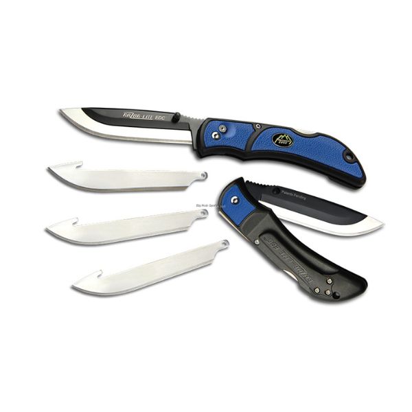 Outdoor Edge Razor-Lite EDC Folding Knife 3" Blade Blue 4-Blades