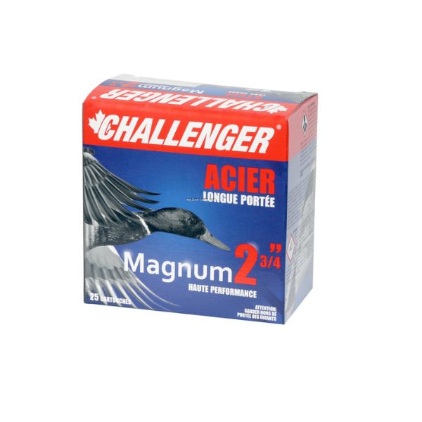 Challenger Magnum 12GA BB Steel Shot 2-3/4" 1-1/8oz 25 Rounds