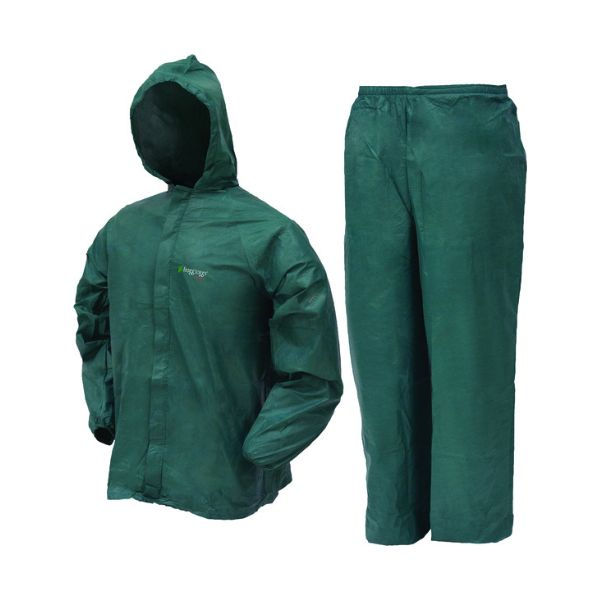 Frogg Toggs UL12104-09MD Men's Ultra-Lite II Rain Suit, Green, Size MD