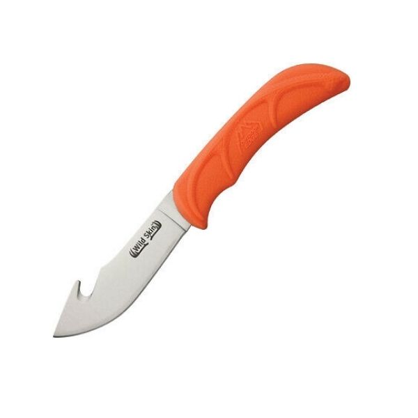 Outdoor Edge Orange Wild Skin Stainless Fixed Guthook Knife