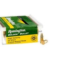 Remington Golden Bullet .22 HV 30GR Plated Lead Rnd Nose 100 Rounds