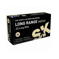 SK Long Range Match 22LR 40gr Lead Flat Nose 50 Rounds