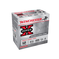 Winchester Super X Shotshell 12 GA 2-3/4" # 4 1-1/8 oz 1255 fps
