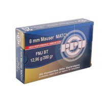 PRVI 8mm Mauser Match FMJBT 198gr