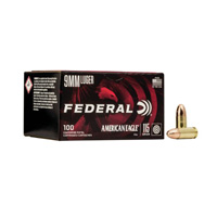 Federal American Eagle Pistol Ammo 9mm Luger 115Gr 100Rnd FMJ