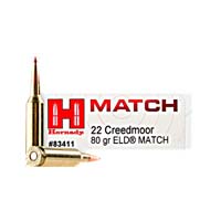 Hornady Match 22 Creedmoor 80 Grain 20RNDS