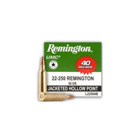 Remington UMC .22-250 REM 50GR Jacketed Hallow Point 40 Rounds