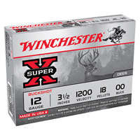 Winchester Super X Deer 12GA 00 Buck 3-1/2" 18 Pellets 5 Rounds