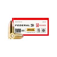 Federal Champion Training, 9mm Luger, 115 Grain, Full Metal Jacket, 1125 fps