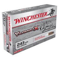 Winchester Varmint X .243 WIN 58GR CenterFire 20 Rounds