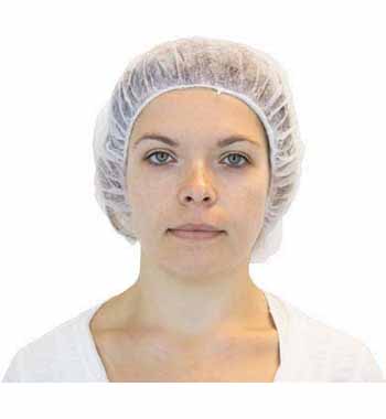 BOUFFANT CAP 21" WHT 1000/CS