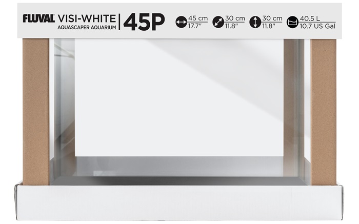 10 gal Fluval Tank 18x12x12 Visi-White Rimless  45P
