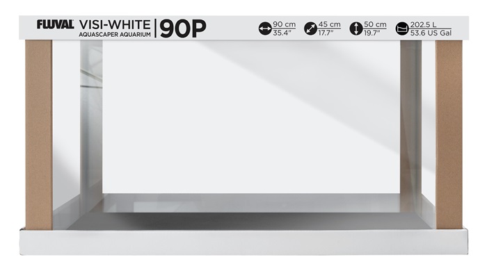 53 gal Fluval Tank 36x18x20 Visi-White Rimless 90P