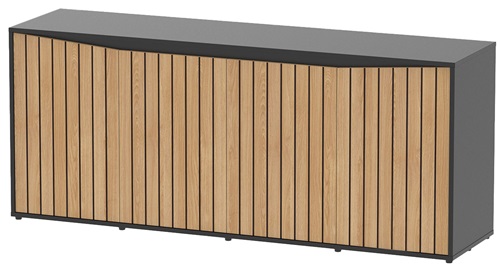 STAND 24X12 PLATINUM BLACK/OAK