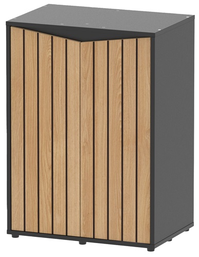 STAND 30X12 PLATINUM BLACK/OAK