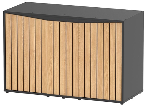 STAND 48X18 PLATINUM BLACK/OAK