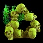 UT GLOWING RING O' SKULLS - LG