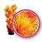 WECO PLANT ORANGE POM POM 12"
