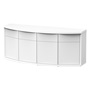Bowfront 215 gal Sublime Stand 79x27x33 Aqualantis White