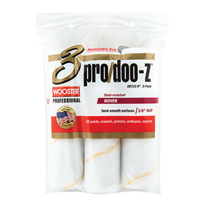 9" Pro/doo-z 3 Pack Roller 3/8"