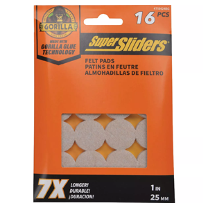 16pc 1" Beige Felt Pad